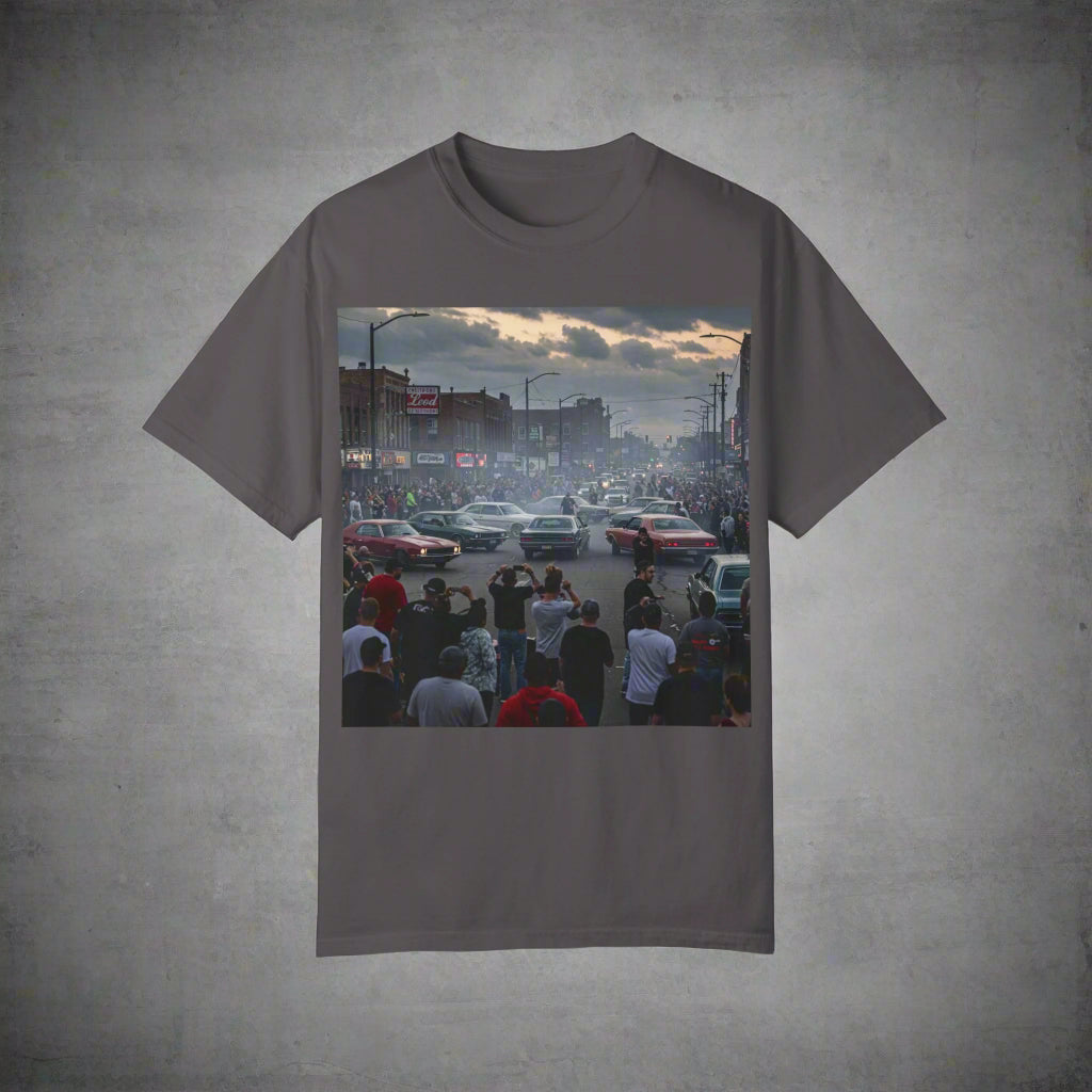 Detroit Streetcar Takeover Car Culture Unisex Garment-Dyed T-Shirt