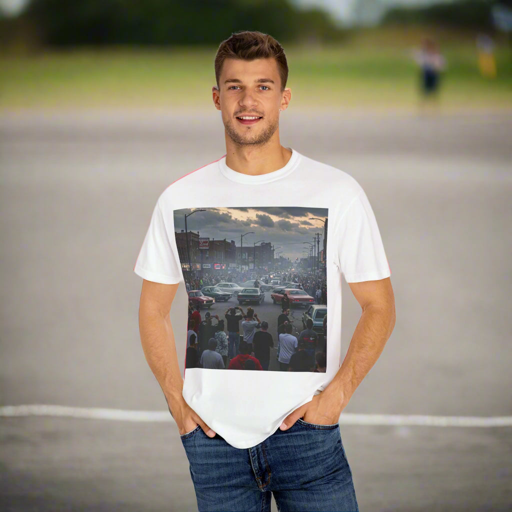 Detroit Streetcar Takeover Car Culture Unisex Garment-Dyed T-Shirt