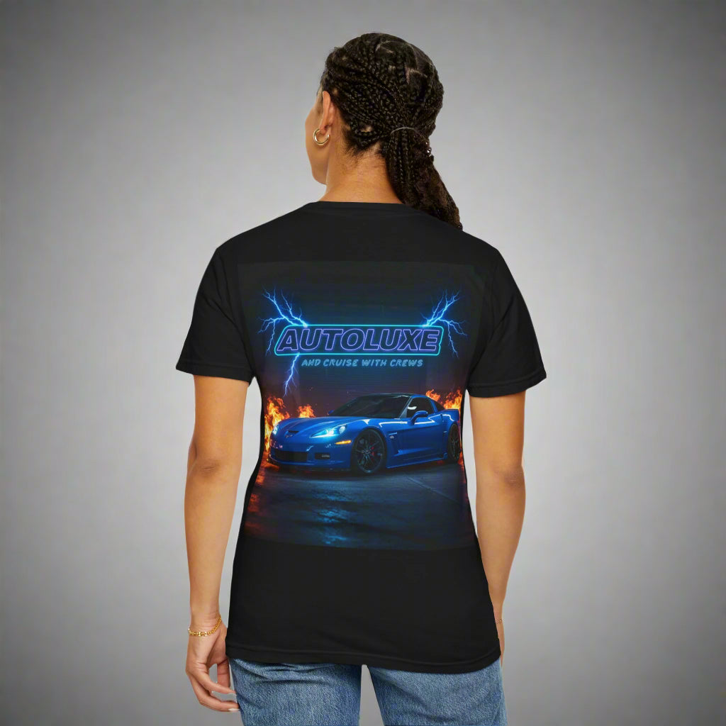 Unisex Garment-Dyed T-Shirt -"Cruise with Crews" AUTOLUXE Car Culture Streetwear Style for Car Enthusiasts