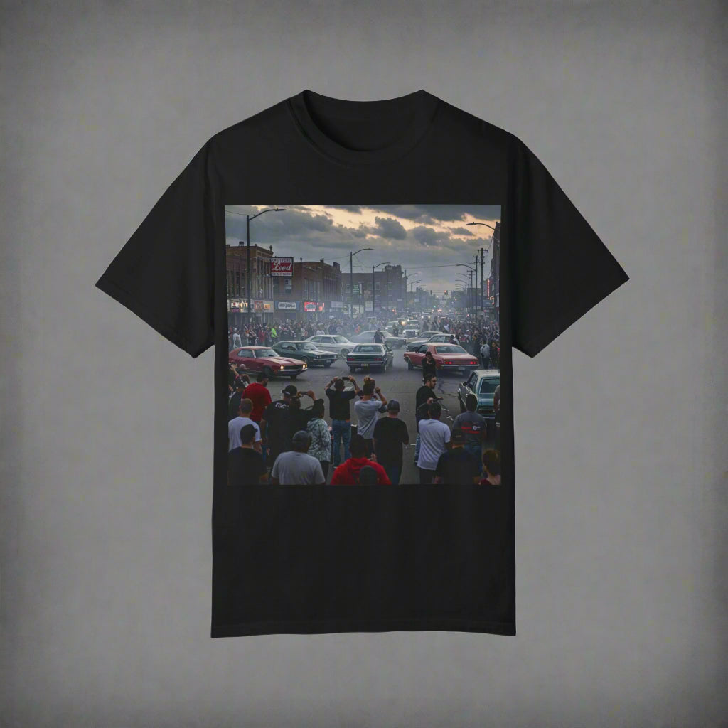 Detroit Streetcar Takeover Car Culture Unisex Garment-Dyed T-Shirt