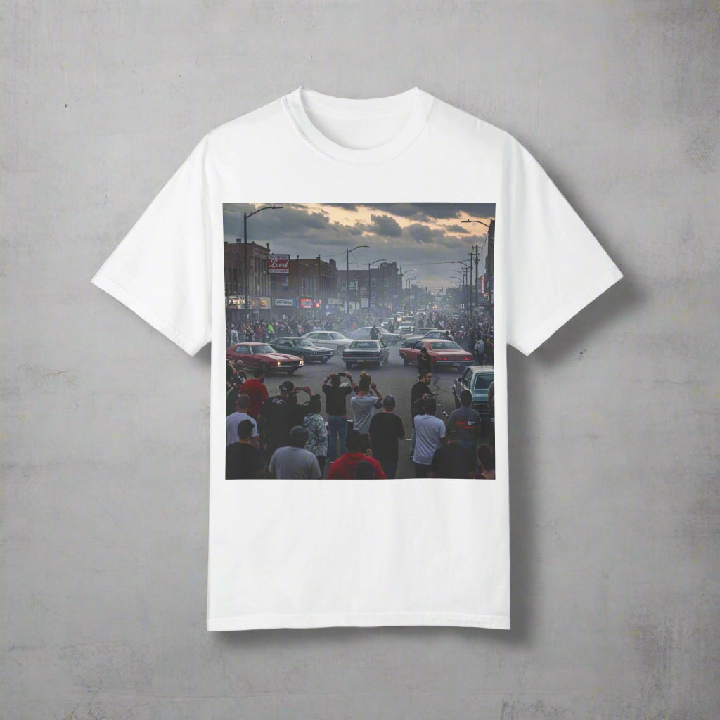 Detroit Streetcar Takeover Car Culture Unisex Garment-Dyed T-Shirt