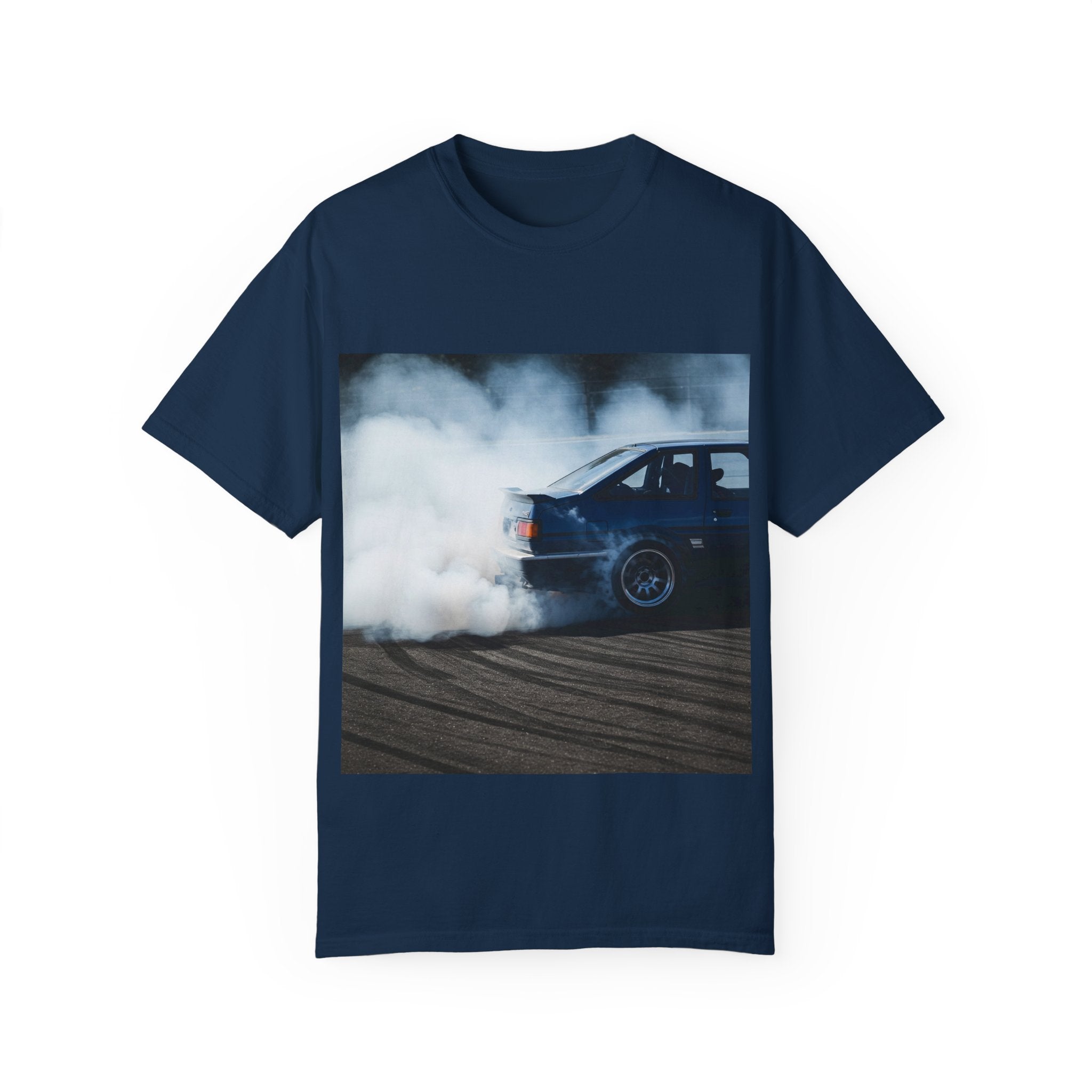 Unisex Garment-Dyed T-Shirt - Cool Drift Racing Car Design