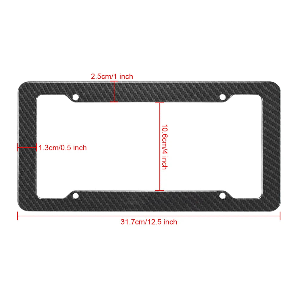 Universal Carbon Fiber Texture License Plate Frame