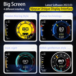 Race HUD Multi-Function Dashboard Head Up Display OBD2+GPS Smart Speedometer Auto Gauge Alarm System Turbo Boost