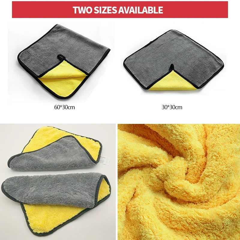 Microfiber Car Cleaning Towel Wash Towels Car Double-Sided Soft