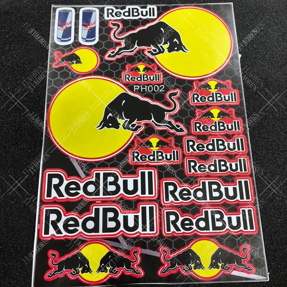 Custom R3d Bull Motorcycle Stickers Helmet Decal Kit