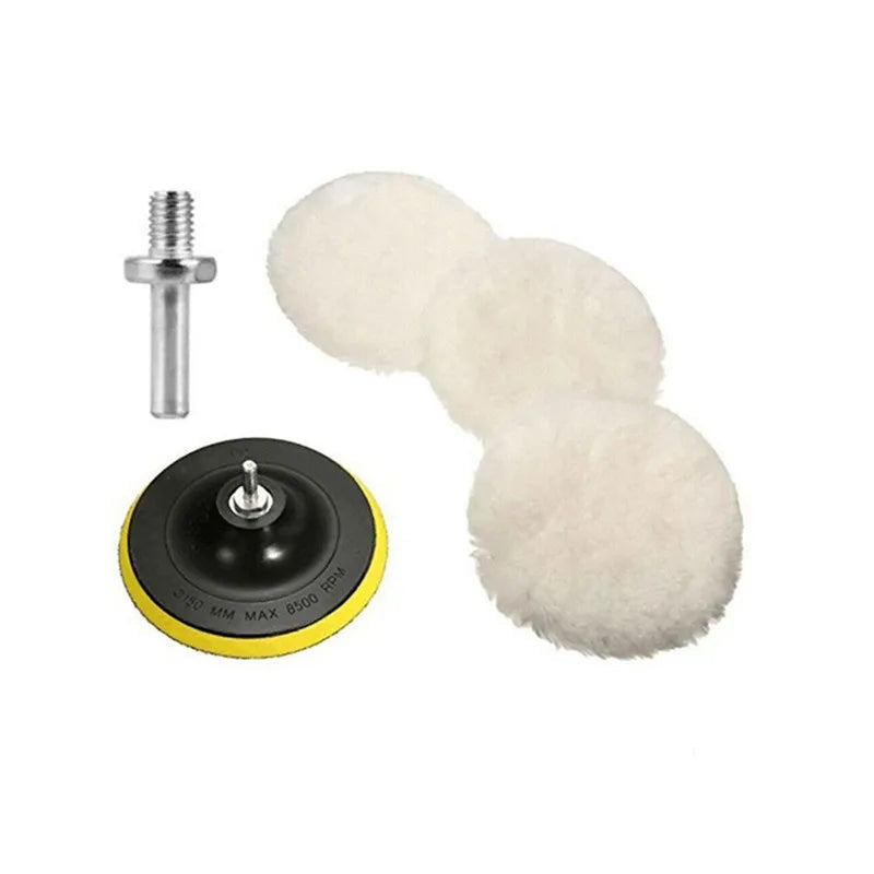 Soft Wool Machine Waxing Polisher Pads Socket Set