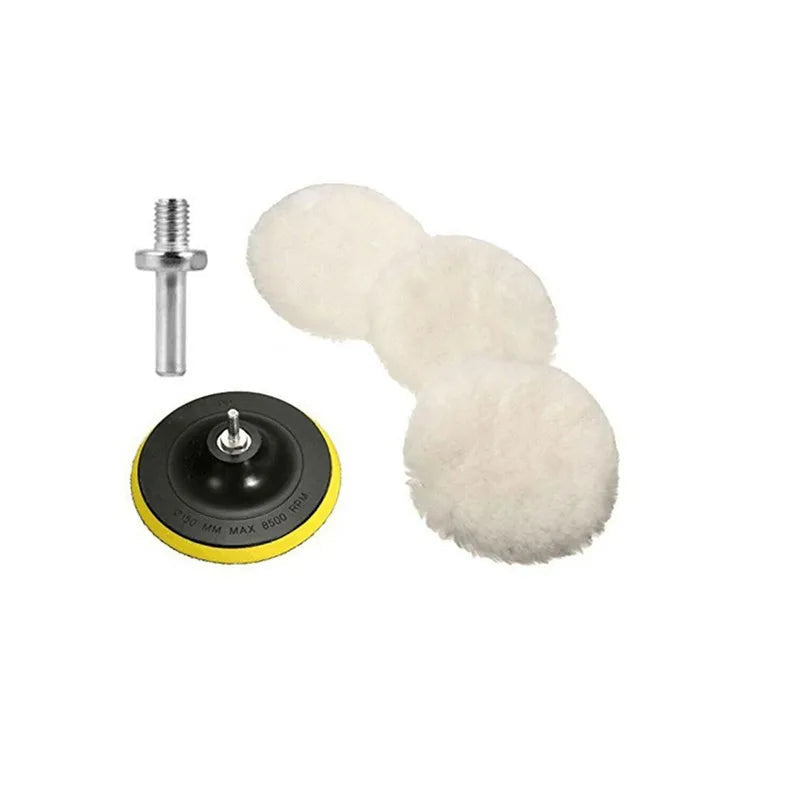 Soft Wool Machine Waxing Polisher Pads Socket Set