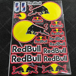 Custom R3d Bull Motorcycle Stickers Helmet Decal Kit