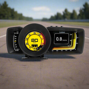 Race HUD Multi-Function Dashboard Head Up Display OBD2+GPS Smart Speedometer Auto Gauge Alarm System Turbo Boost