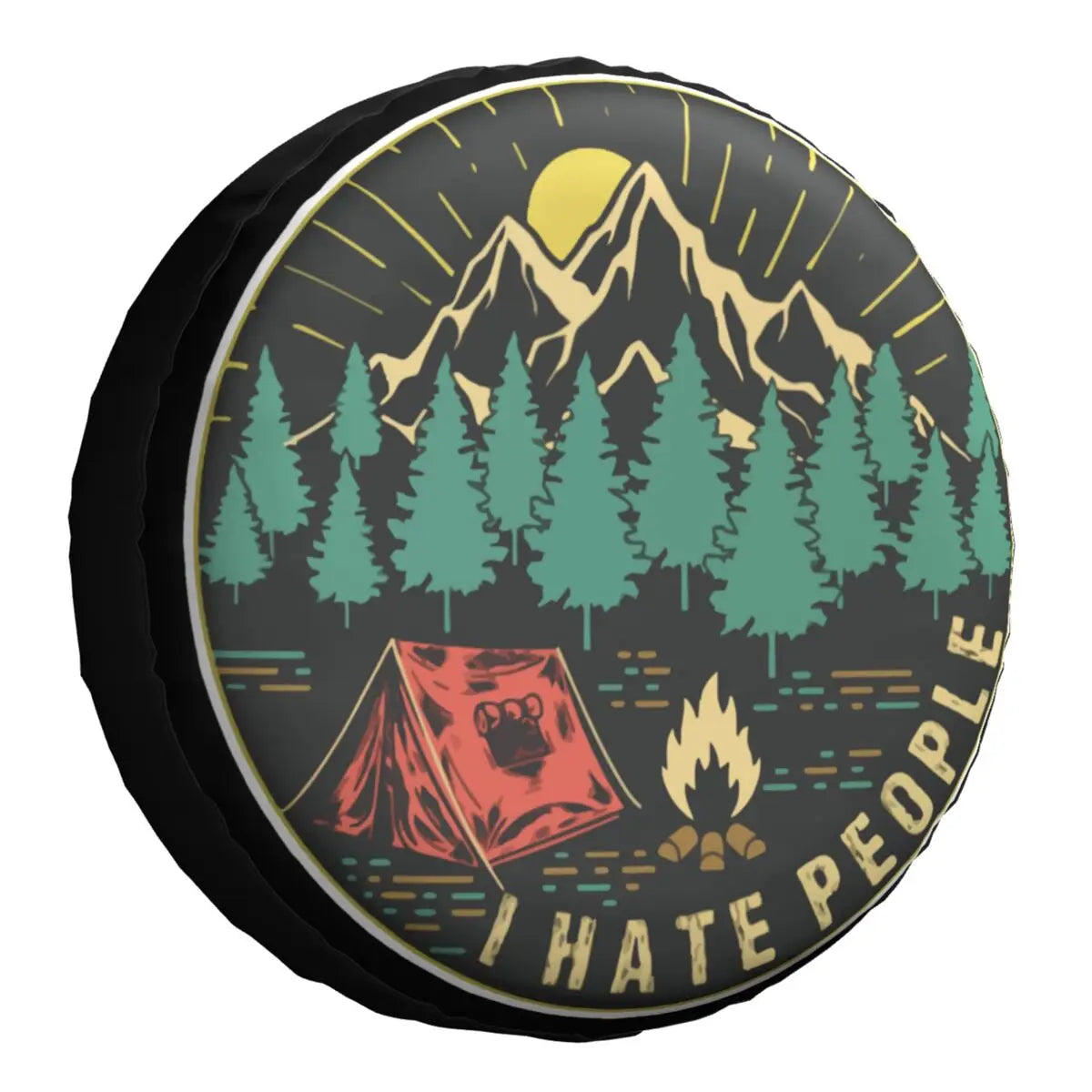 " I Hate People"  Camping Spare Wheel Tire Cover