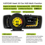 Race HUD Multi-Function Dashboard Head Up Display OBD2+GPS Smart Speedometer Auto Gauge Alarm System Turbo Boost