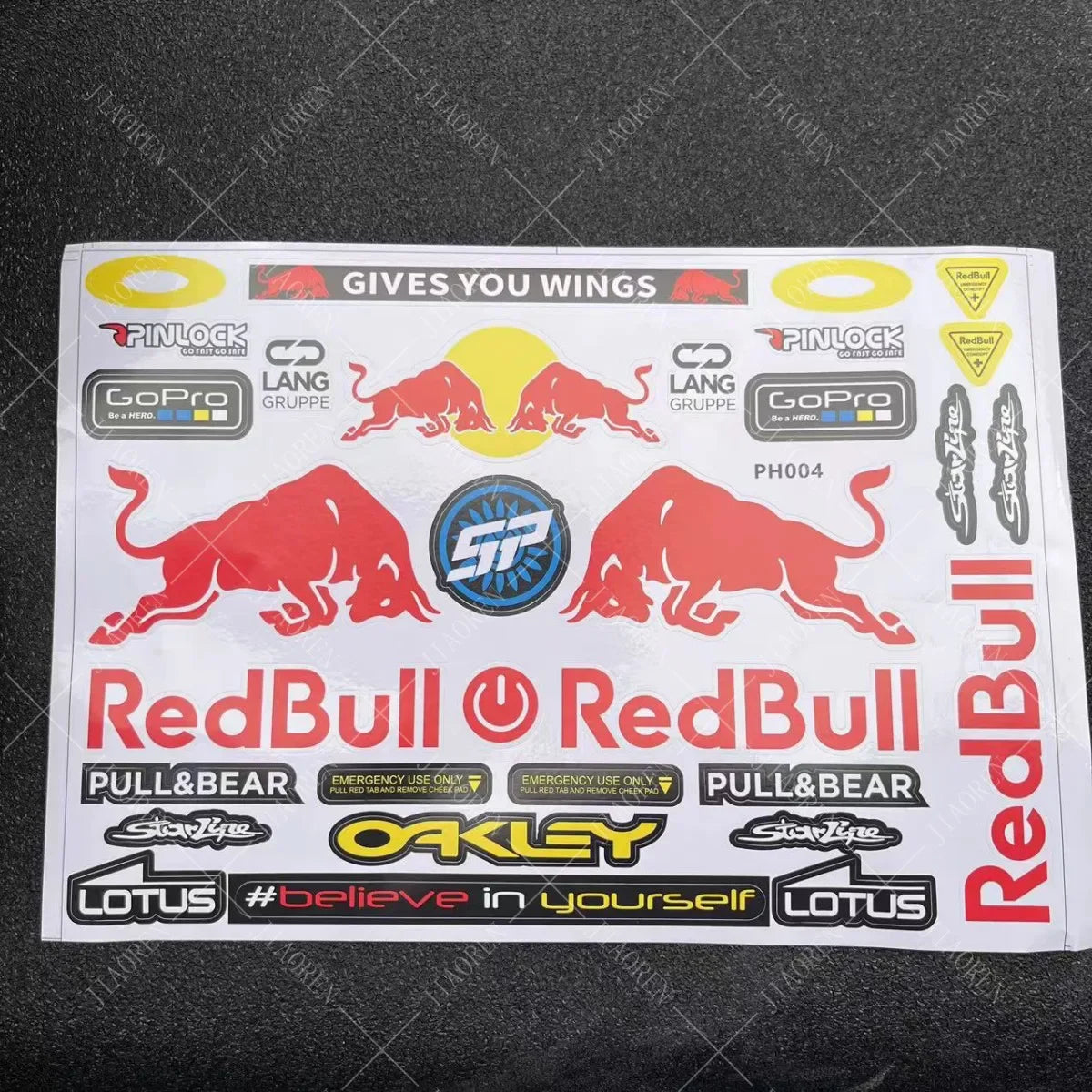 Custom R3d Bull Motorcycle Stickers Helmet Decal Kit