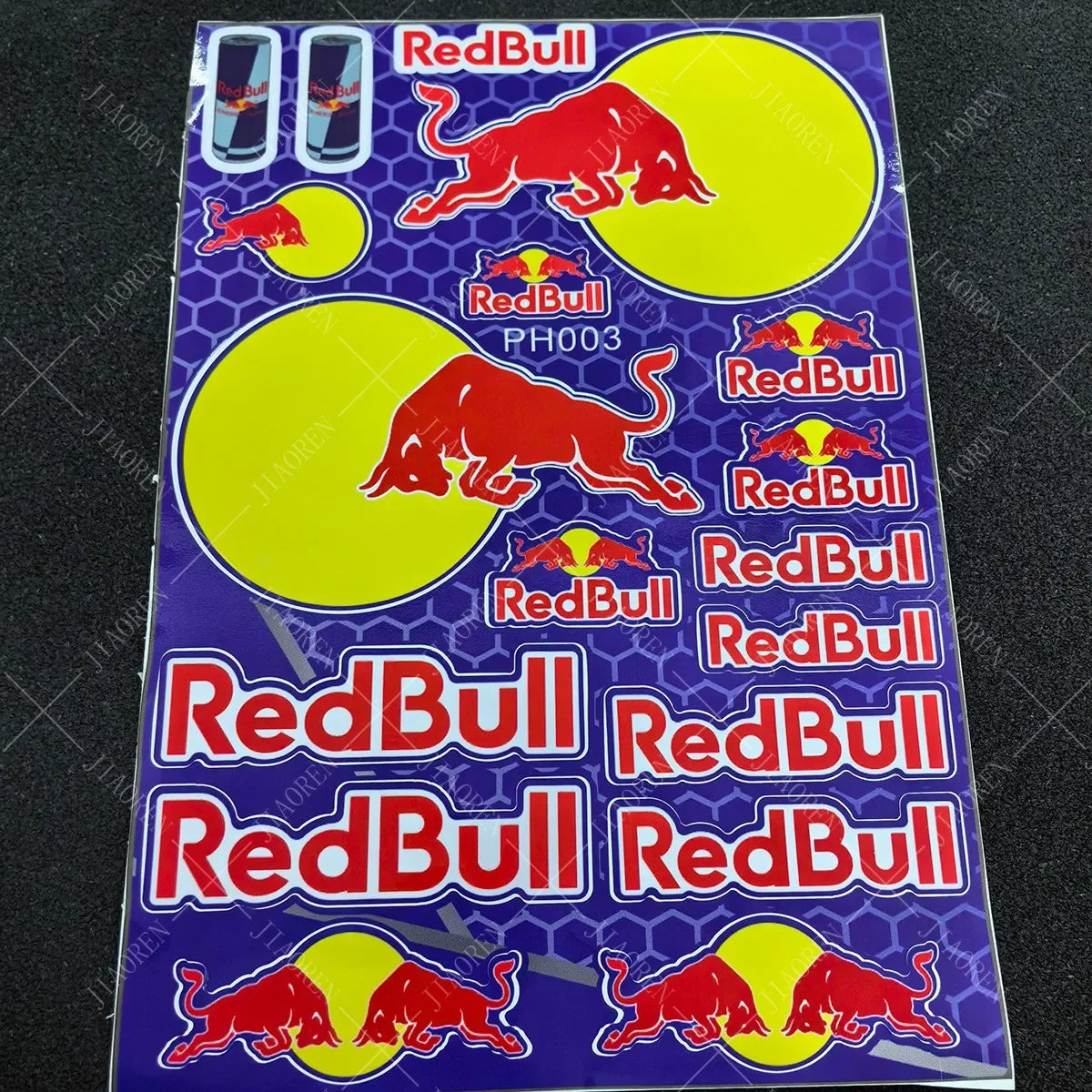 Custom R3d Bull Motorcycle Stickers Helmet Decal Kit