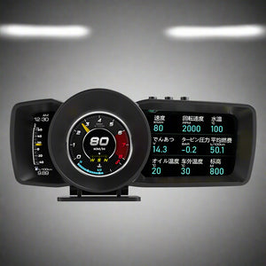 Race HUD Multi-Function Dashboard Head Up Display OBD2+GPS Smart Speedometer Auto Gauge Alarm System Turbo Boost