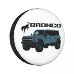 Custom 1966 Blue Bronco Spare Tire Cover