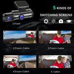 Dual Lens Car DVR FHD 1920*1080P Dash Camera w/ Nightvision