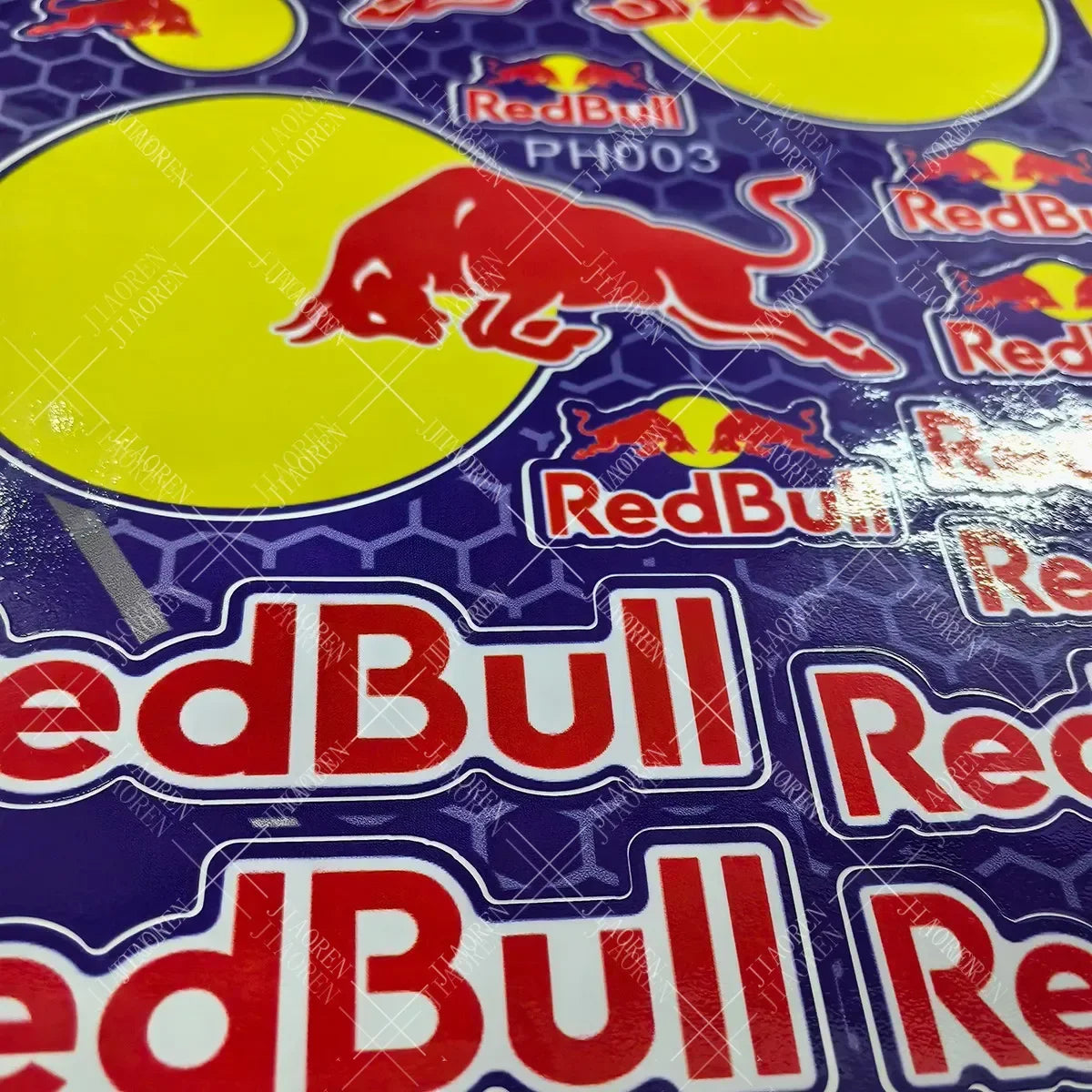 Custom R3d Bull Motorcycle Stickers Helmet Decal Kit