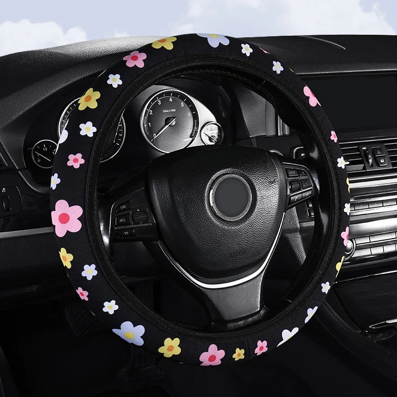 Flower Steering Wheel Cover