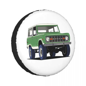 Custom 1966 Blue Bronco Spare Tire Cover